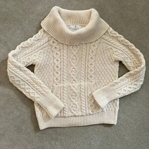 NWOT Authentic Irish Aran Fisherman Wool Cowl Cable Sweater from Standun Spiddal